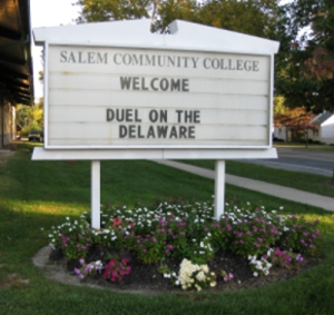 Salem community college sign
