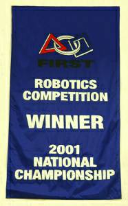 FIRST 2001 National Champion Banner