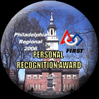 Philadelphia Regional Personal Recognition Award Button