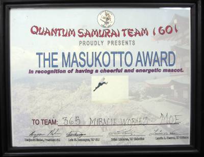 The Masukotto Award, given by Team 1601, Quantum Samurai
