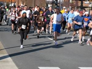 Athletes begin their run
